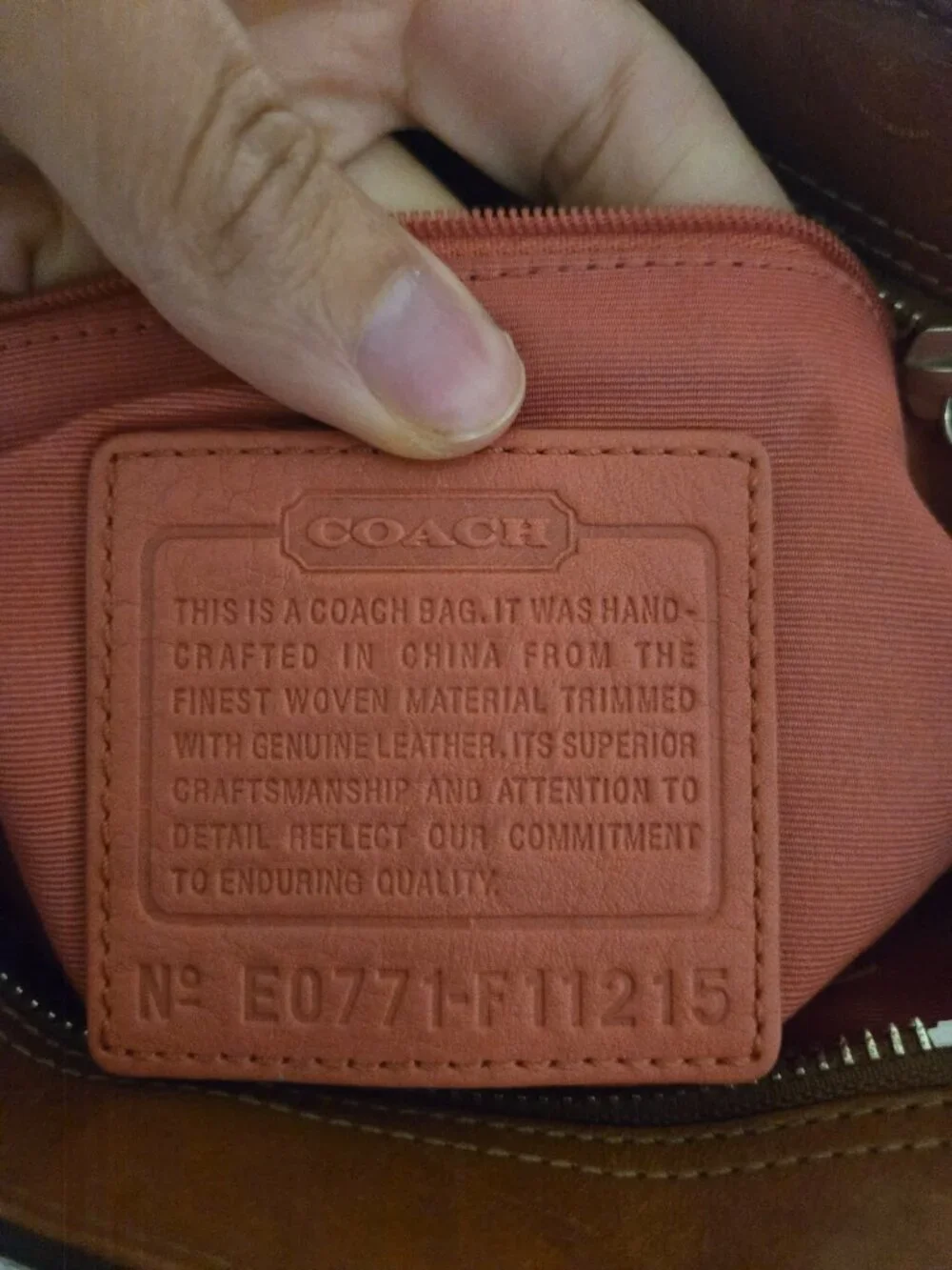 Coach Hamptons Herringbone Satchel F111215